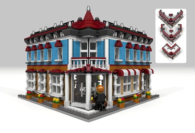 design custom digital 3d lego model moc, lego techic bike,car with instructions