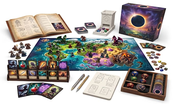 do board game design and custom card game templates