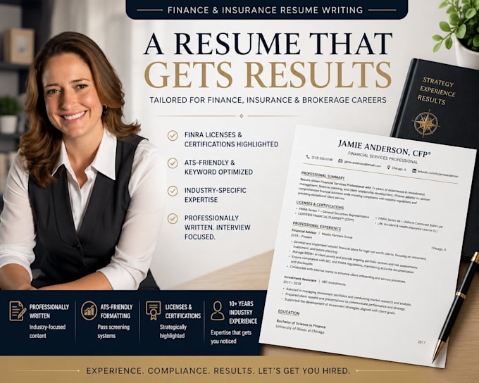 write your financial services resume