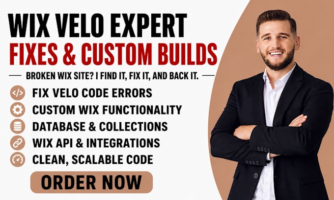 design fix your wix velo, corvid, code errors and build custom wix functionality