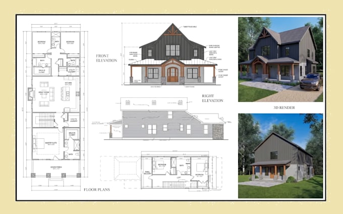 do architectural house plan, permit drawing, blueprint
