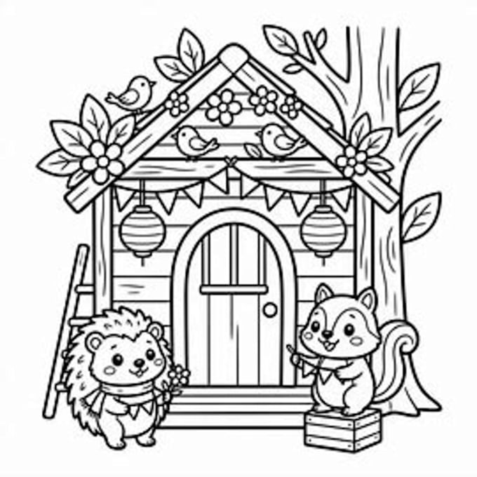 create a custom kids coloring book page or book cover