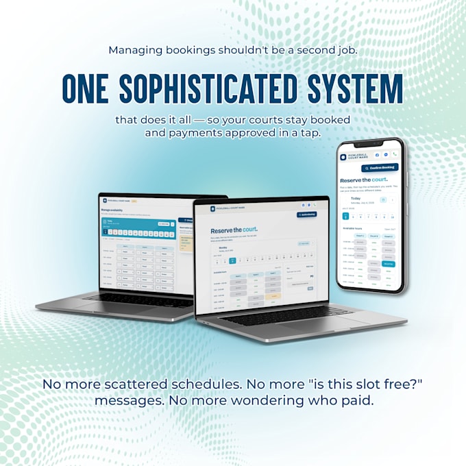 create court booking system for your website