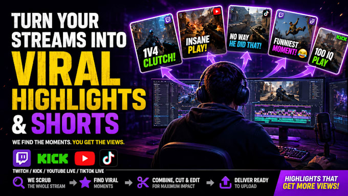 edit twitch and kick streams into youtube videos