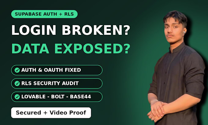 fix supabase auth, login and rls security in your lovable or bolt app