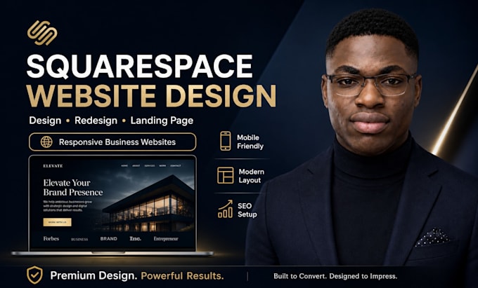 design or redesign your squarespace website, squarespace web design landing page