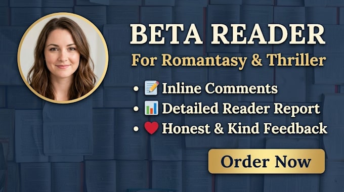 beta reader for romantasy thriller detailed character plot feedback