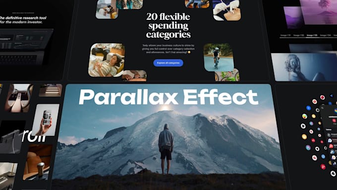 create gsap scroll animations, interactive website effect for web landing pages