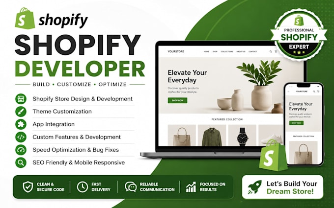 be your shopify store expert and ecommerce developer
