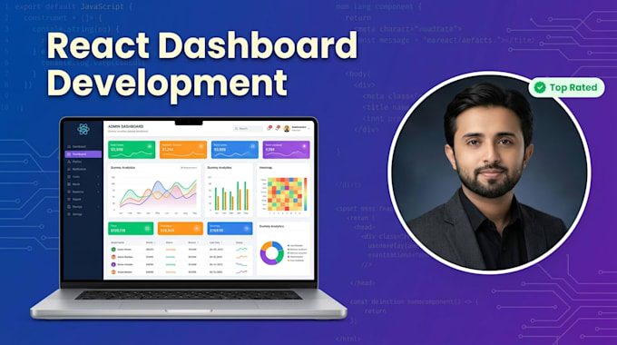build a responsive react web app or dashboard for your data or ai model