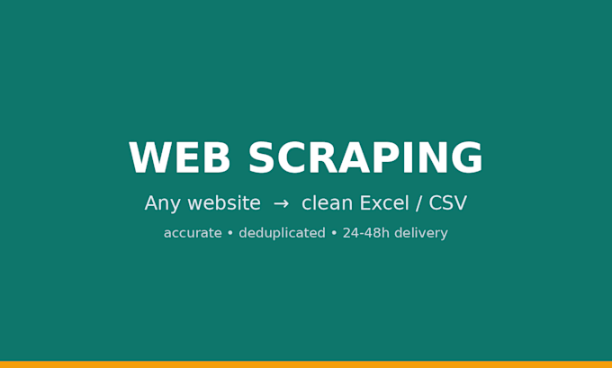 scrape any website into a clean excel or CSV file