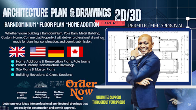 draw architectural floor plans plan mep barndominium, pole barns building plans