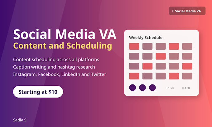 be your instagram and social media VA for content scheduling and management