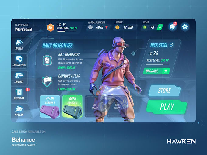 design responsive unreal engine UI, unity game UI UX, 2d 3d menu hud, mobile PC