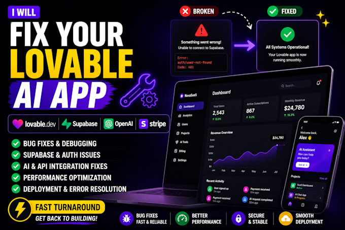 fix, debug and optimize your lovable ai app with supabase lovable ai n8n