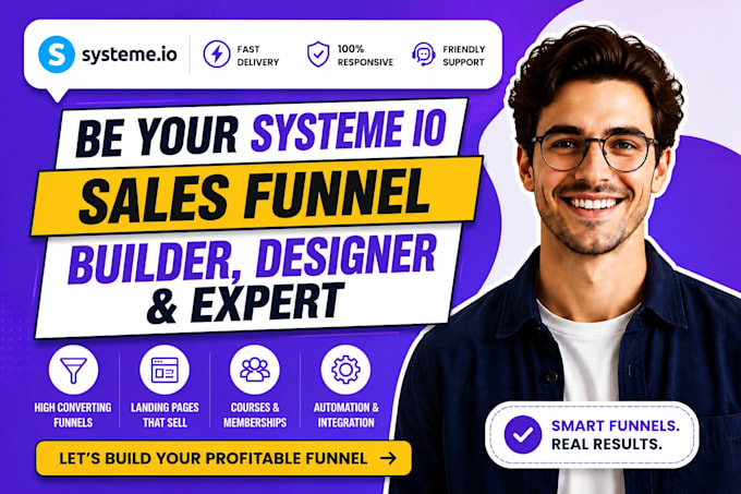 be your systeme io sales funnel builder, designer and expert