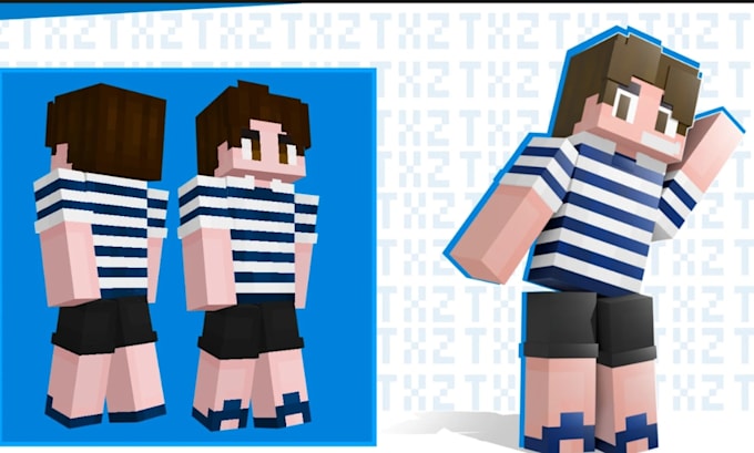 design quality custom minecraft skin, minecraft skin for java and bedrock games