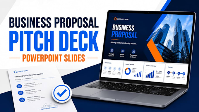 business proposal presentation, investor pitch deck, powerpoint slides
