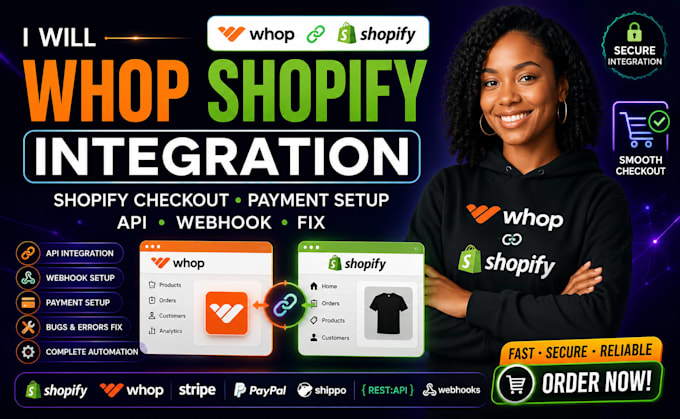 fix whop shopify integration shopify checkout payment setup api webhook