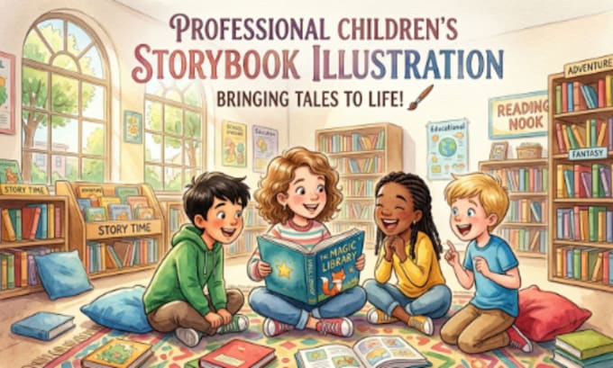 illustrate children storybook illustration
