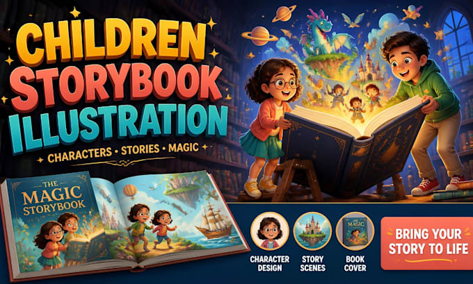 children story book illustration