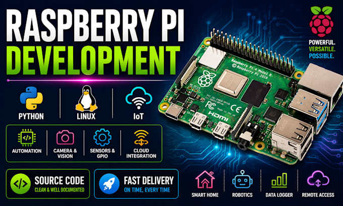 develop raspberry pi python linux automation and iot projects