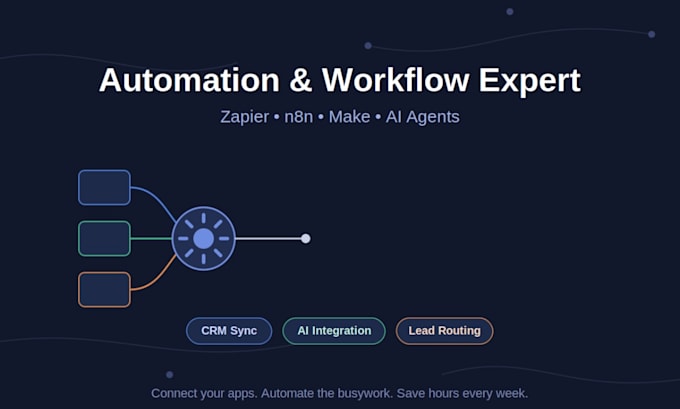 build zapier automation, n8n workflow, make and ai agent integration