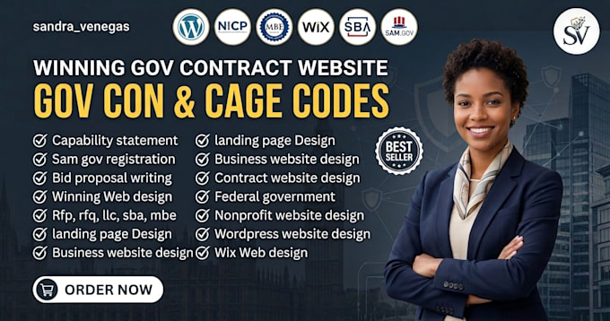 design a sam government contract website for consulting capability statement