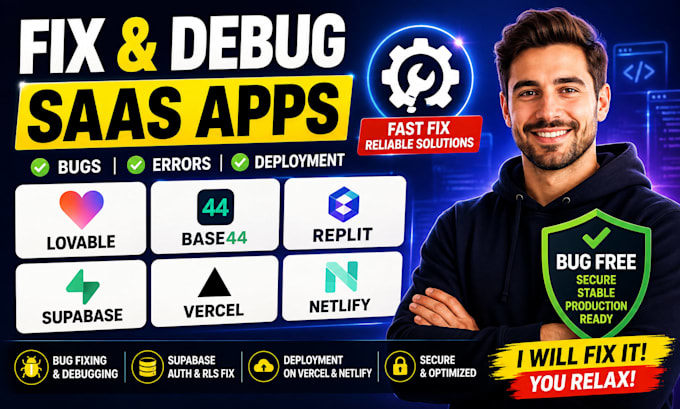 fix debug lovable base44 replit saas app supabase deploy base44 vercel netlify