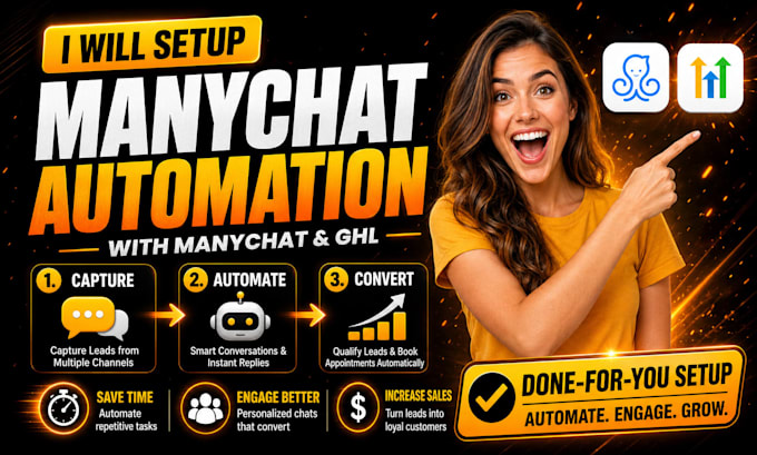 setup manychat chatbot automation for instagram, facebook, whatsapp