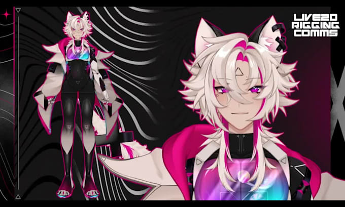 design your custom vtuber model and rig it in live2d for streaming