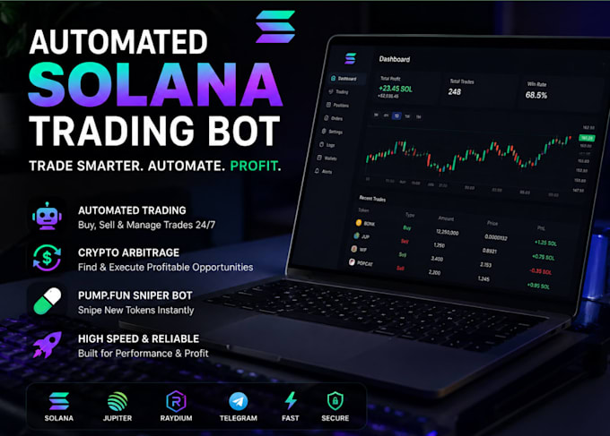 build solana trading bot, arbitrage bot , pump fun bot