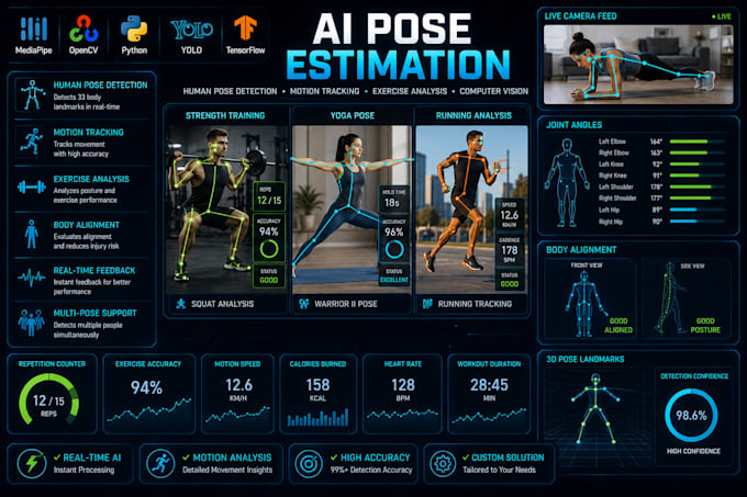 develop ai pose estimation, human pose detection motion tracking computer vision