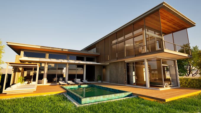 create professional 3d exterior architectural renders