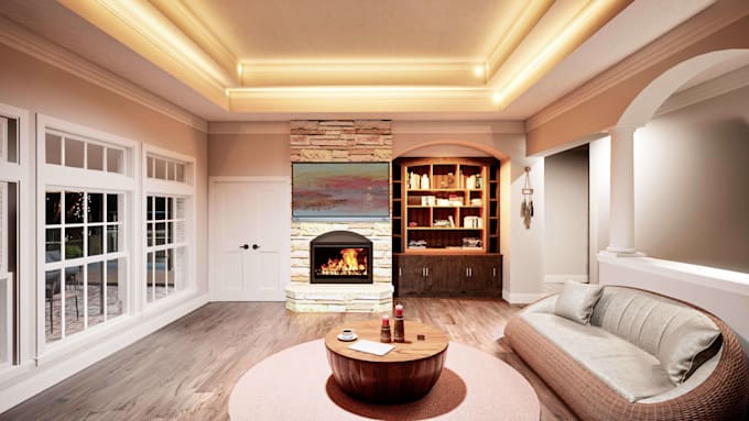 create professional 3d interior architectural renders
