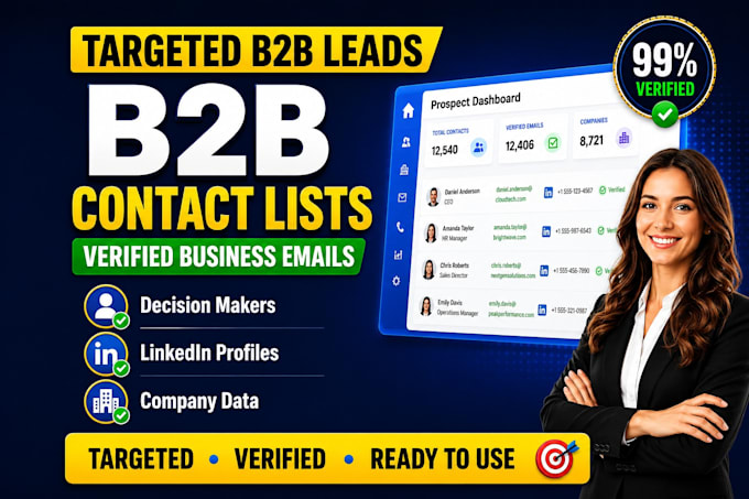 build targeted b2b contact list and verified email database