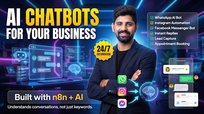 build ai gpt chatbot for whatsapp instagram and facebook using n8n