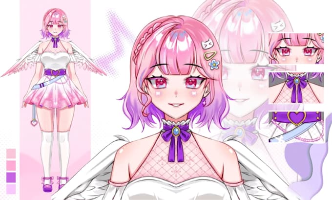design and rig custom vtuber model live2d vtuber anime vtuber for live streaming