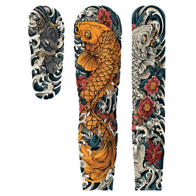 professionally design your sleeve tattoo , chest tattoo