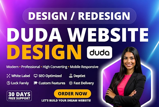 design and build a website using the duda website builder