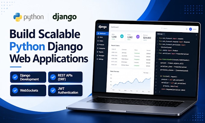 develop custom python django web app