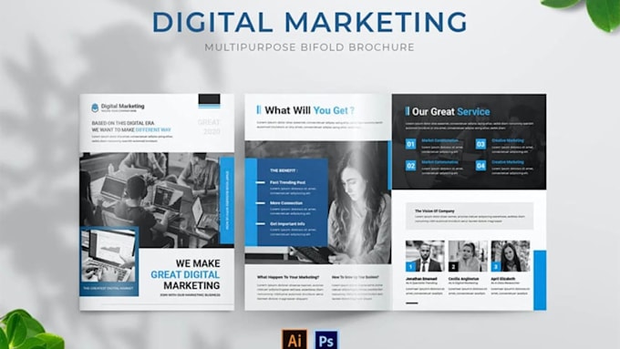 do digital multiple brochure pdf tri fold brochure digital flyer business card