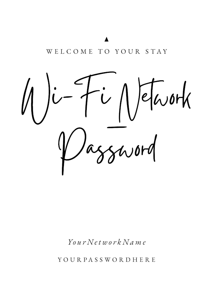 design minimalist airbnb signs and house rules