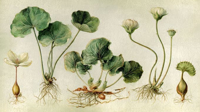 create a realistic botanical drawing