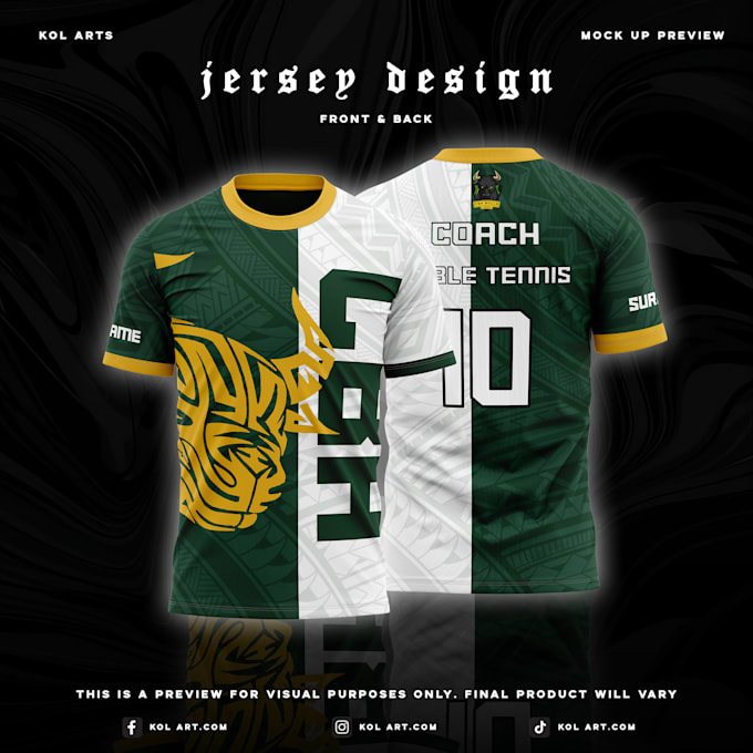 do custom jersey design or sublimation design