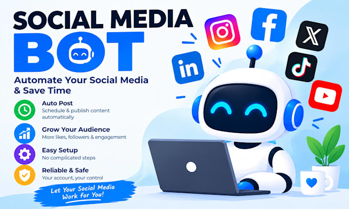 build social media bot, tiktok bot, twitter x bot, instagram bot, youtube bot