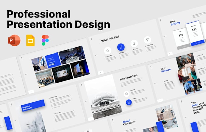 design professional powerpoint, google slides, or figma presentation