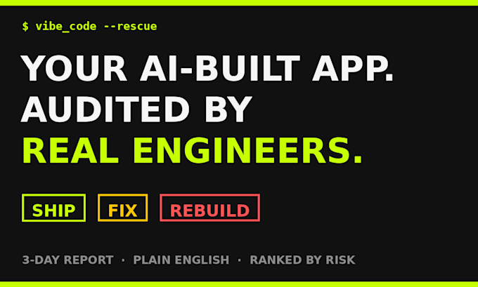 rescue your vibe coded project