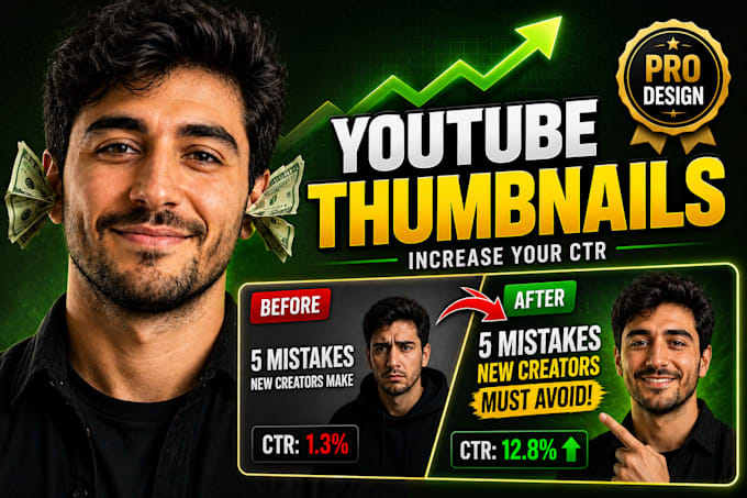design high CTR youtube thumbnail