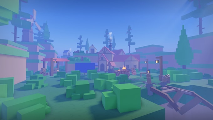 design custom roblox game map environment city low poly roblox map builder